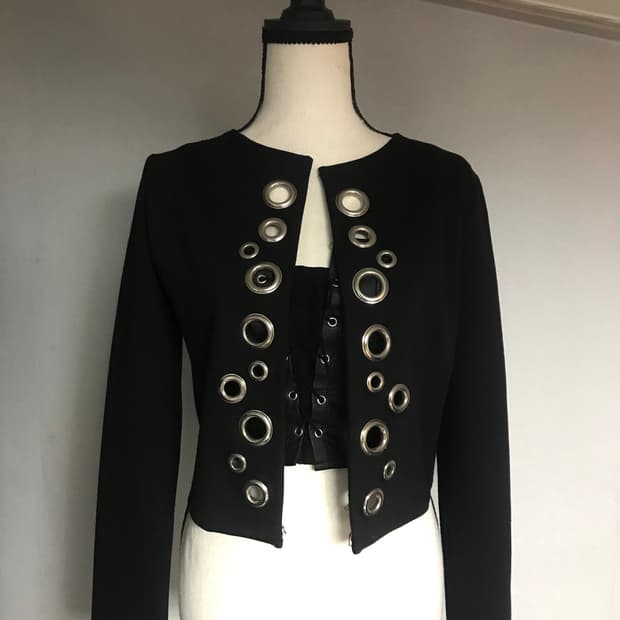 Multi-Grommet Crop Jacket
