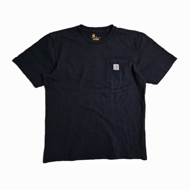 칼하트 블랙 포켓 반팔 티셔츠 M