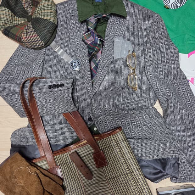 (새상품)POLO RALPH LAUREN 울  헤링본 수트 블레이저