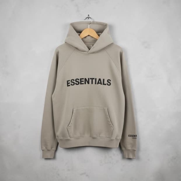 M/ 피어오브갓 에센셜 프론트로고 기모 후드티