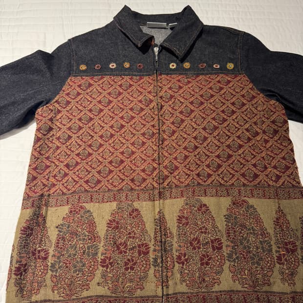 웨스턴 디테일 청자켓