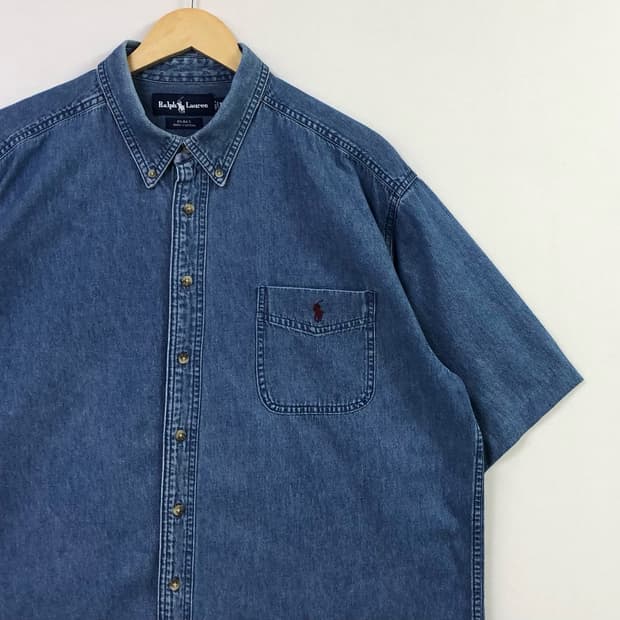 XL 폴로 데님 셔츠