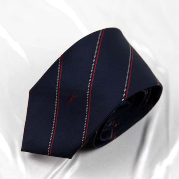 입생로랑 7.6cm A+등급 폭수선 남자 명품 넥타이