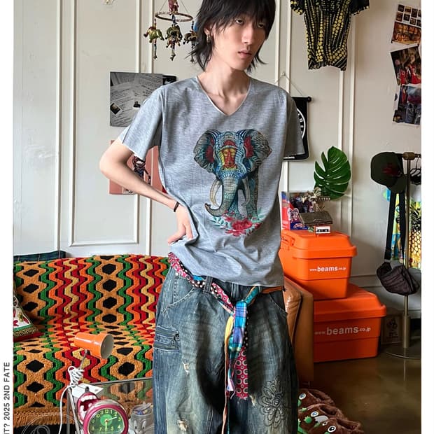 Vintage Zentangle Mandala Elephant T