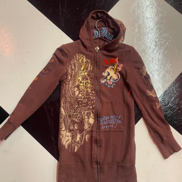 에드하디 딱붙핏 후드집업