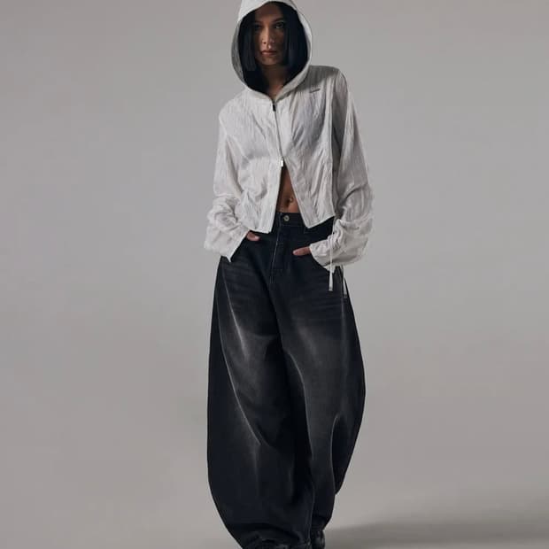 트리밍버드 프론트 요크 다크 벌룬팬츠