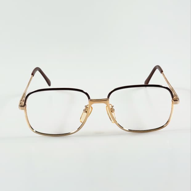 80s LANCEL 란셀 골드 클래식 스퀘어 빈티지 안경