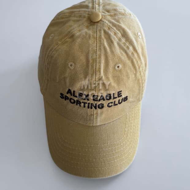 Alex Eagle 워시드 코튼 볼캡 머스터드 옐로우