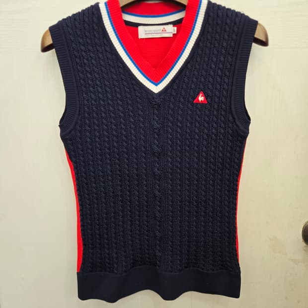 L,100)) le coq sportif 르꼬끄 골프 니트 조끼 !