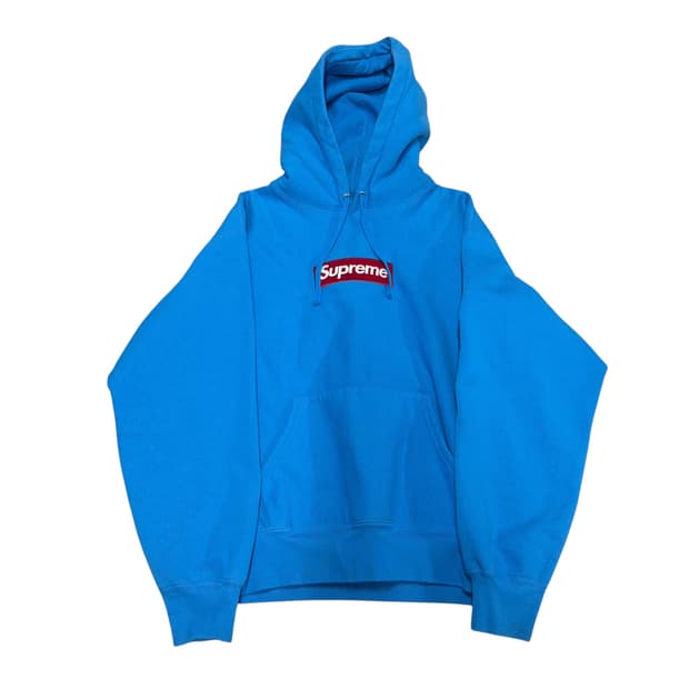 슈프림 25F/W 박스 로고 후드티 시안 컬러