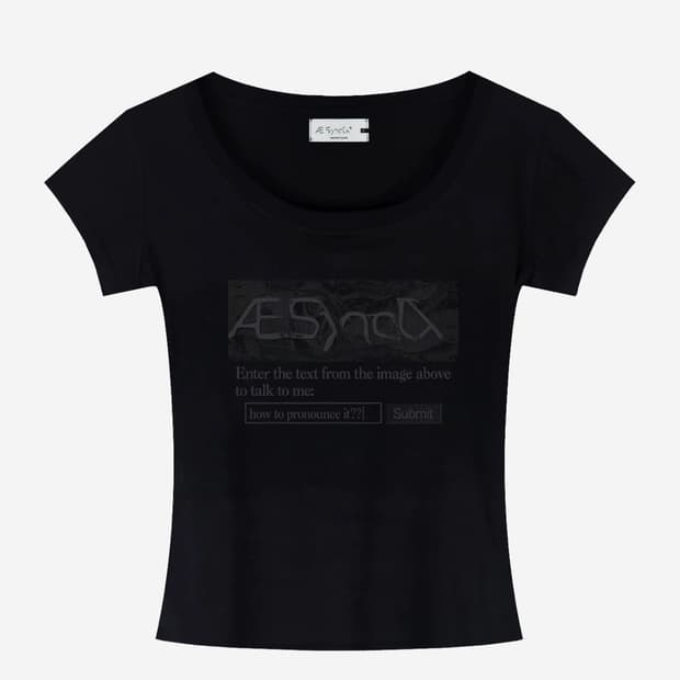 aesynctx baby t- shirt / black / S