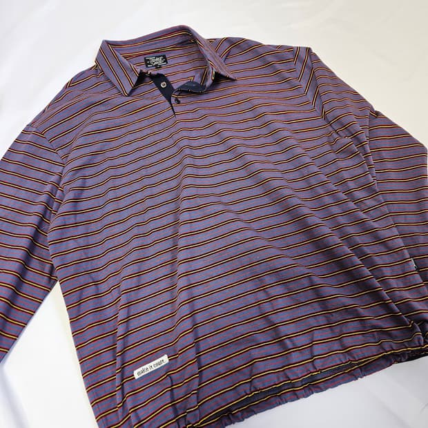 WMC 스트링 스프라이프 긴팔 카라티 PK 폴로 시티보이 빈티지 M