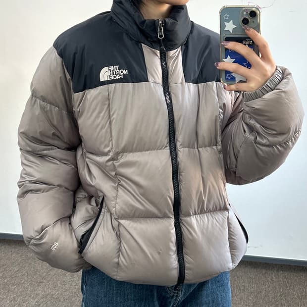 The north face 노스페이스 800 그레이베이지  패딩