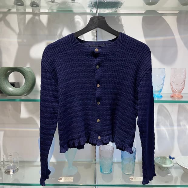 꼼데가르송 트리콧 pleats cardigan 