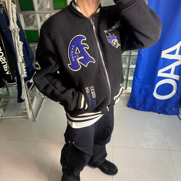 예약/ X AAO crop varsity jacket 크롭 바시티 자켓