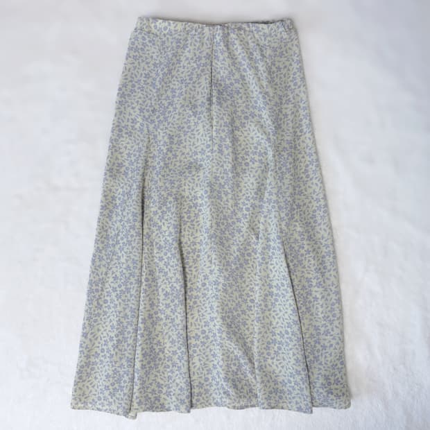 adam et rope 모리걸 하구미 스즈코 플라워 핀턱 롱스커트