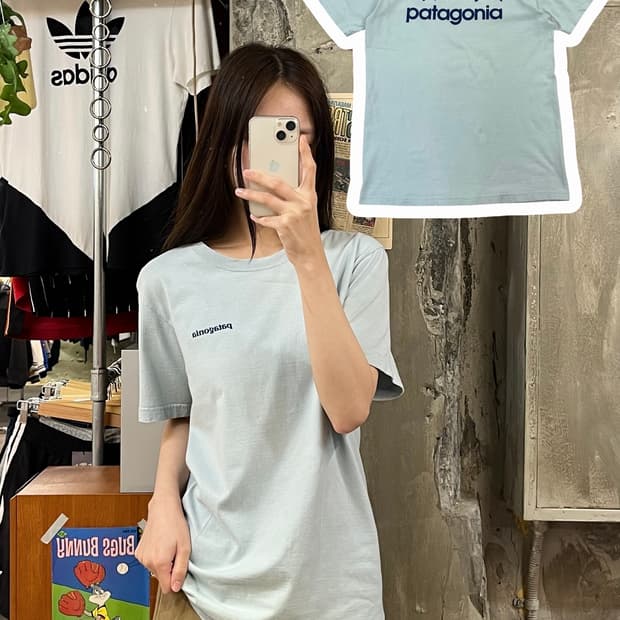 파타고니아 반팔티 스카이블루 S #csz477