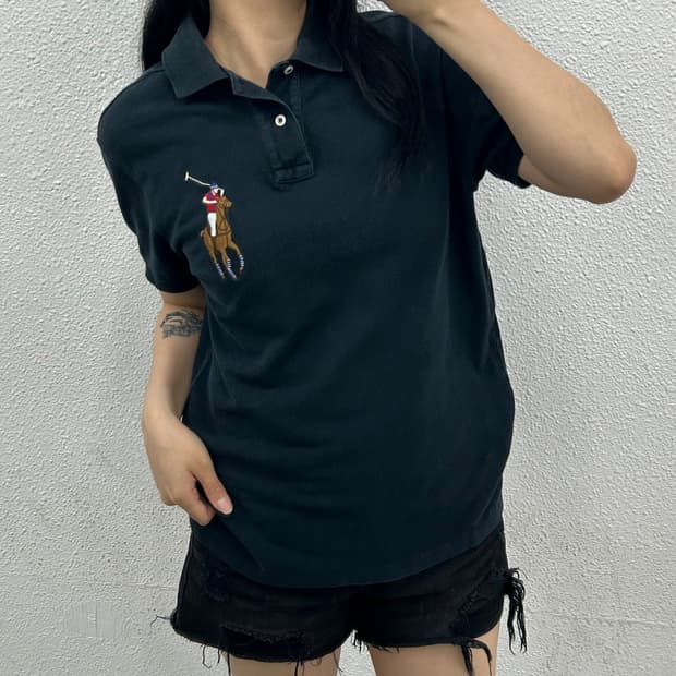 폴로 랄프로렌 빅 옥스포드포니 블랙 pk반팔 S