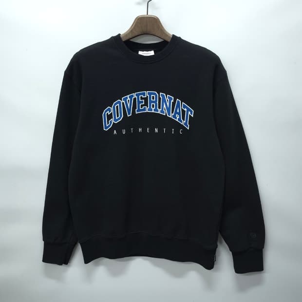 [커버낫] 아치 로고 오버핏 맨투맨 블랙 (M사이즈)