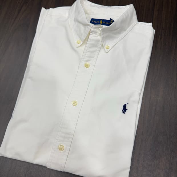 폴로 화이트셔츠 클래식핏 L