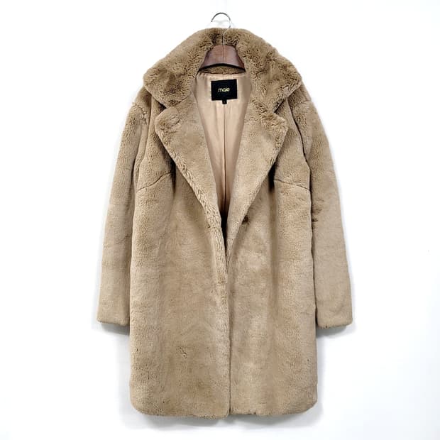 Maje 마쥬 마룬 롱 퍽스 퍼코트