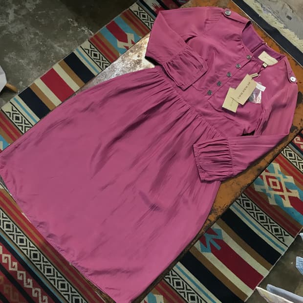 Dead stock 버버리 인디 퍼플 프릴 원피스 여성 55 사이즈