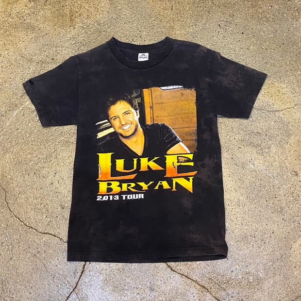 미국 빈티지 루크 브라이언 굿즈티 투어티 락티셔츠 반팔티