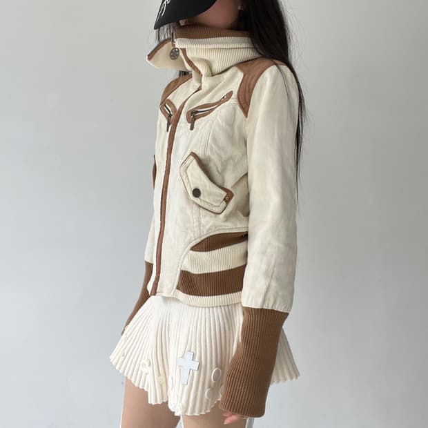 EGOIST 하이넥 집업 자켓