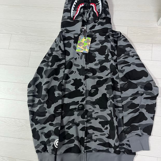 베이프 카모 샤크 후드집업