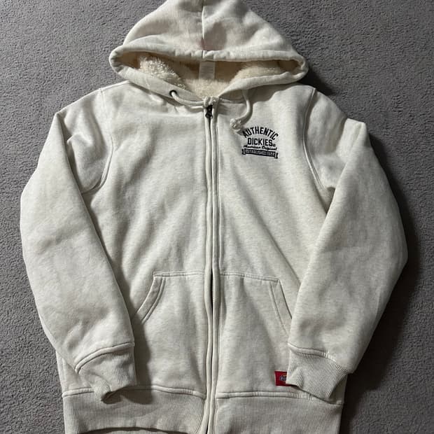 Dickies 오트밀 양털 후드집업 S