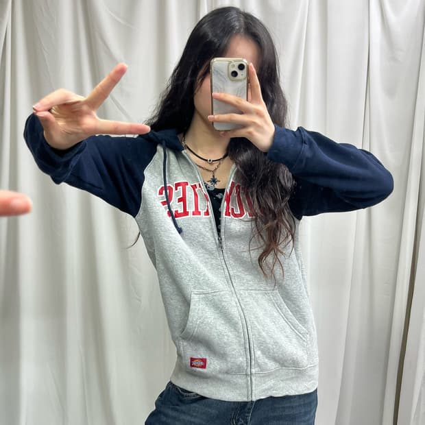 Dickies gray hood zip-up