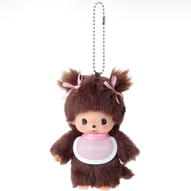 몬치치 베비치치 빅헤드 걸 키 체인 브라운