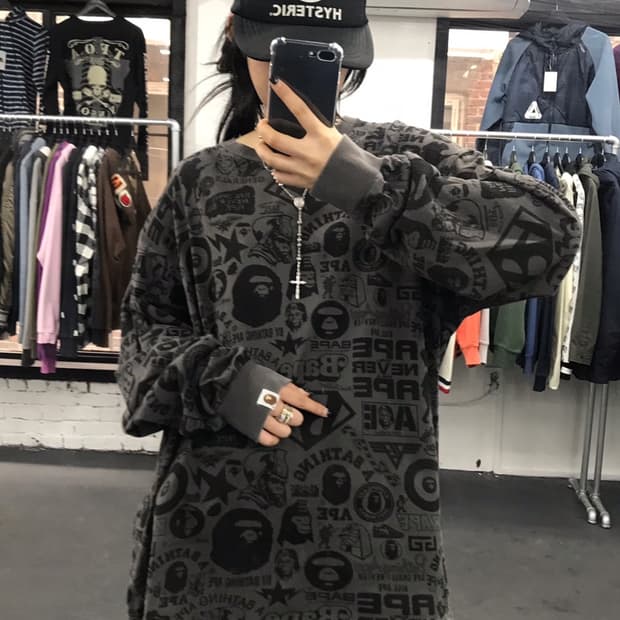 베이프 OG 그레이 롱슬리브