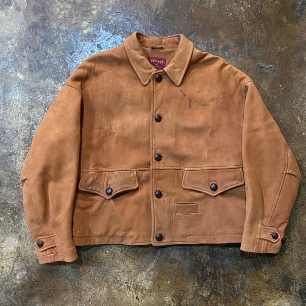 (M) 90s dezert 데저트 브라운 스웨이드 자켓