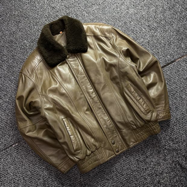 ESCAMILLA 아카이브 염소가죽 레더 봄버 자켓 2650