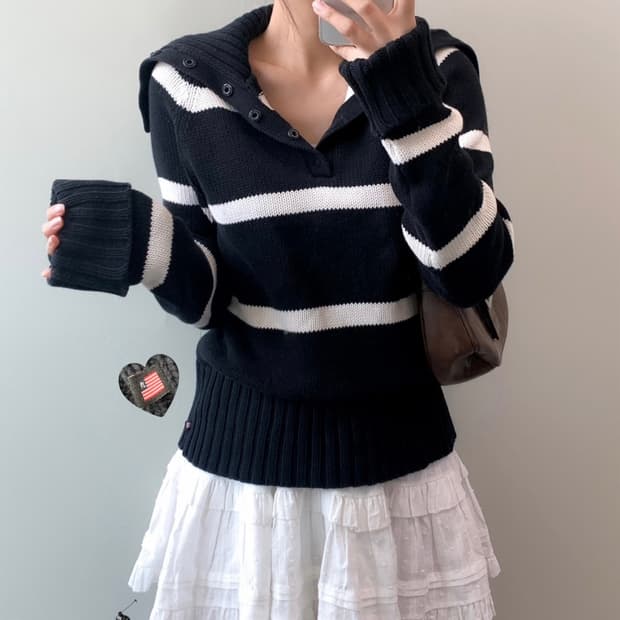 폴로 진스 니트 