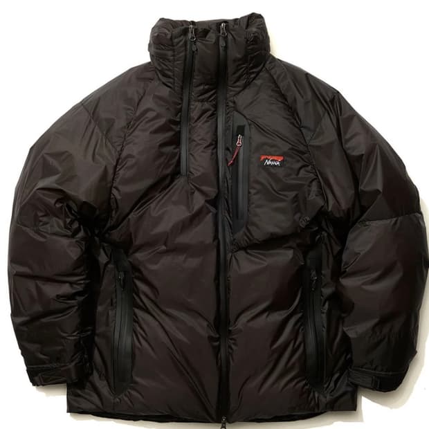 난가 스탠드 칼라 다운 자켓 미카미 블랙 - L