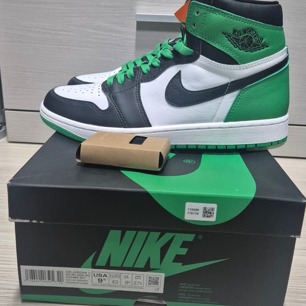 [275 새제품] 조던1 럭키그린