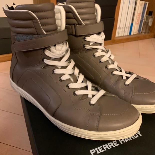 PIERRE HARDY HIGH TOP LEAHER SNEAKERS