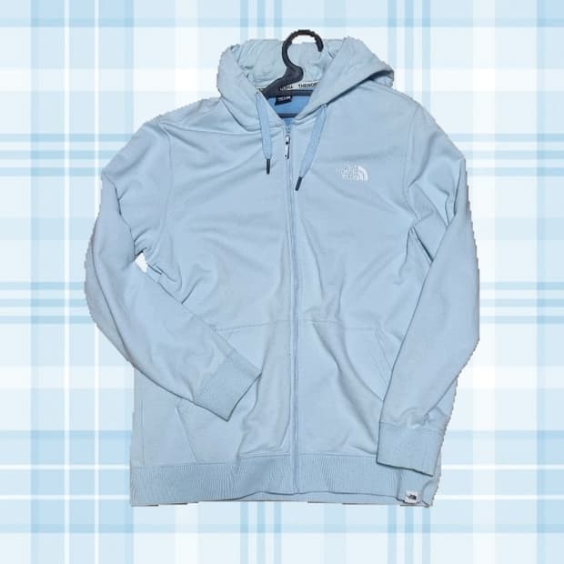 빈티지 노스페이스 스카이블루 소다 후드집업 105 XL y2k