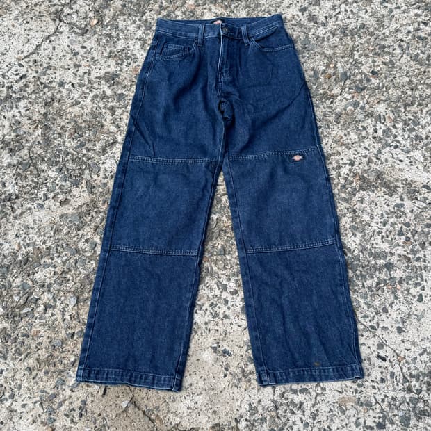 디키즈 더블니 인디고 데님
