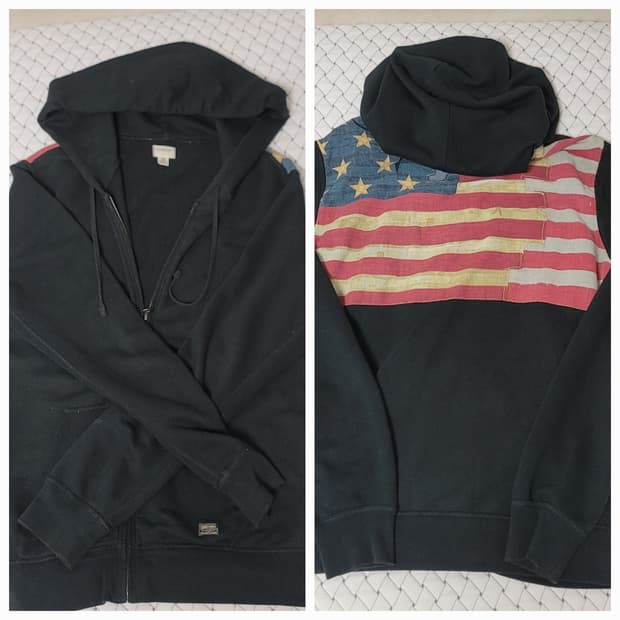 Denim&supply 성조기 후드 집업