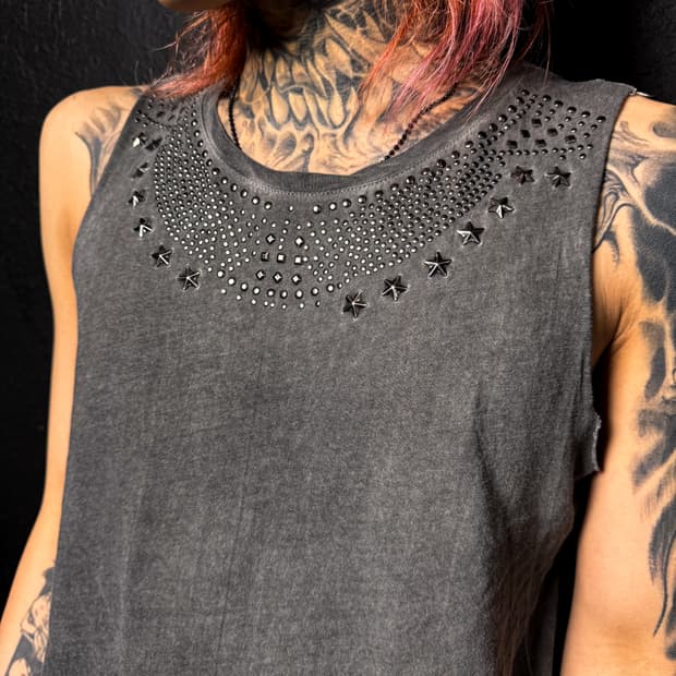 Stud Detail Sleeveless