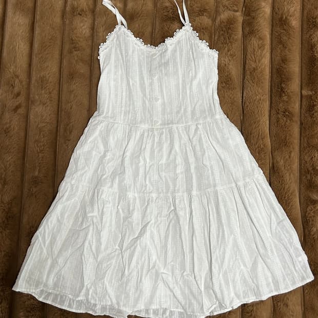 화이트 미니 나시 원피스