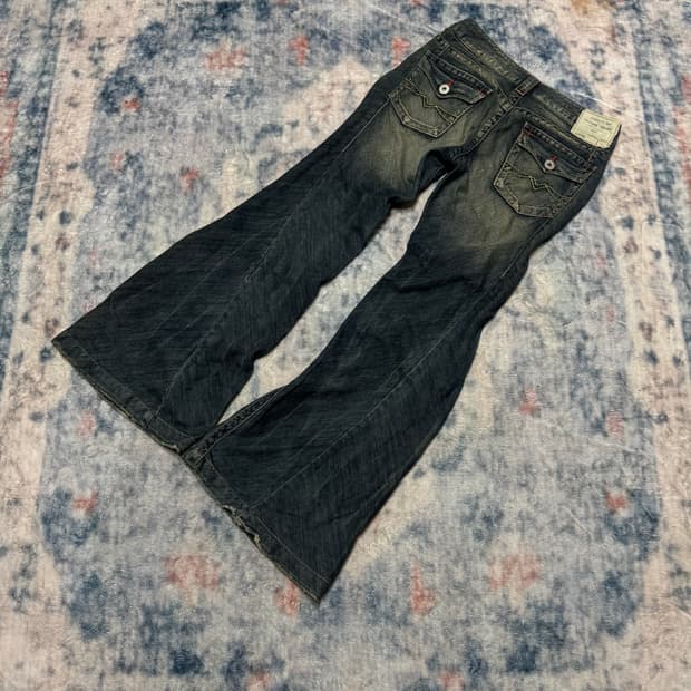 Nipper jeans wide bell bottom washing de