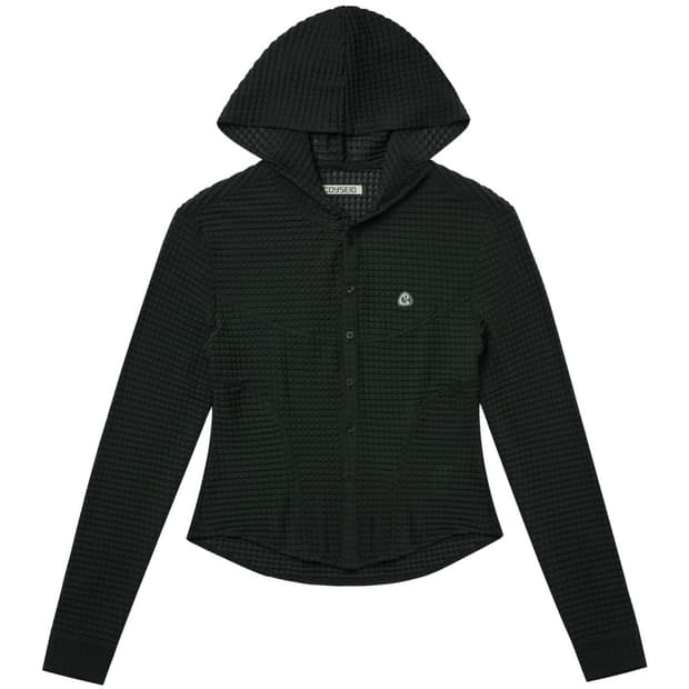 코이세이오 ROUND HOODIE SHIRTS_CHARCOAL