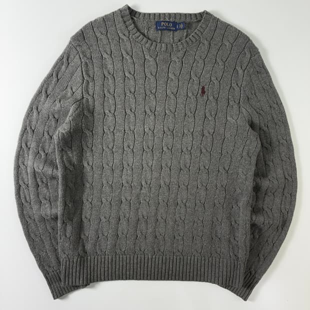 Polo 폴로 랄프로렌 신형 멜란지 그레이 케이블 니트