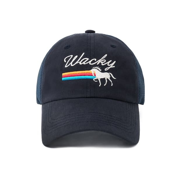 WACKY 웨키 멀티컬러 메쉬 볼캡 (네이비)