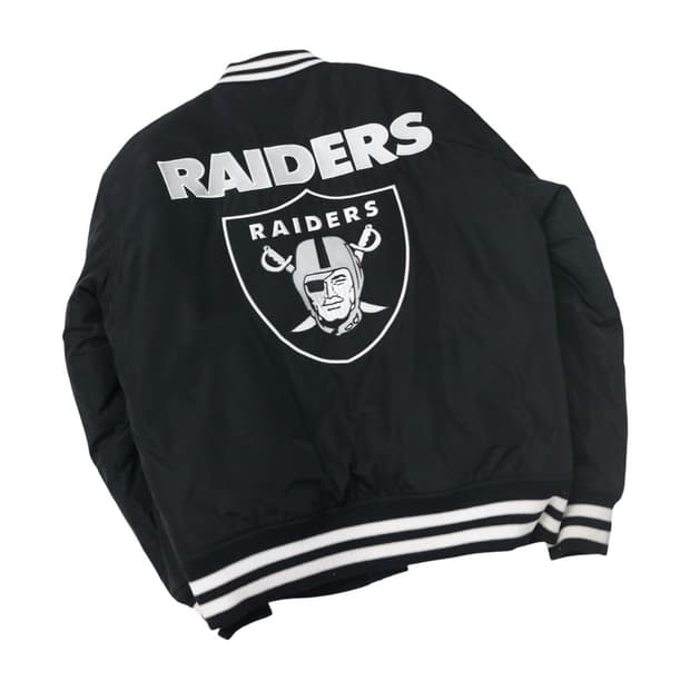 AVIREX 아비렉스  x NFL 레이더스 빅로고 스타디움 자켓 (M)