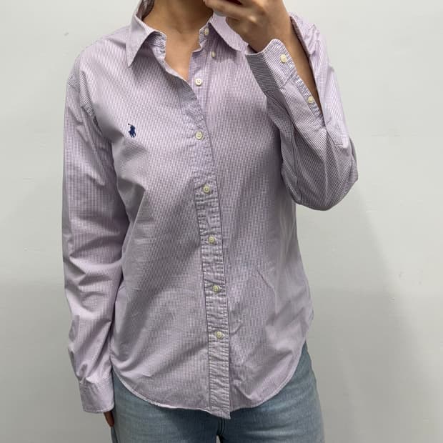 [XL] 랄프로렌 커스텀핏 드레스셔츠 잔체크 셔츠